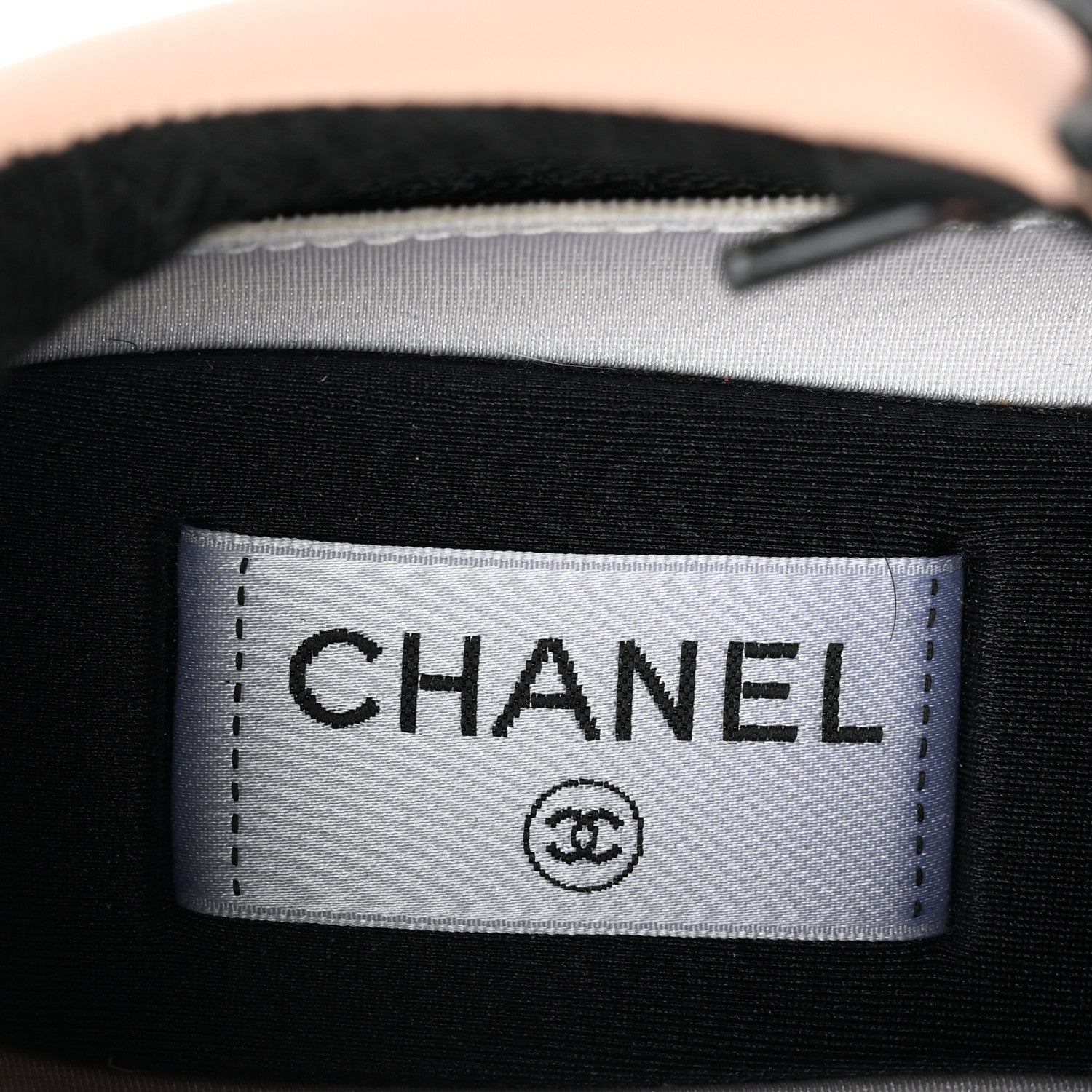 Chanel Nylon Calfskin Suede CC Womens Sneakers 37.5 Pink Black