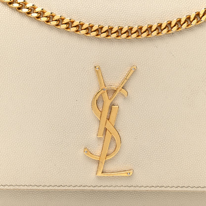 Saint Laurent Grain De Poudre Medium Classic Monogram Kate Satchel Crema Soft 8 of 10