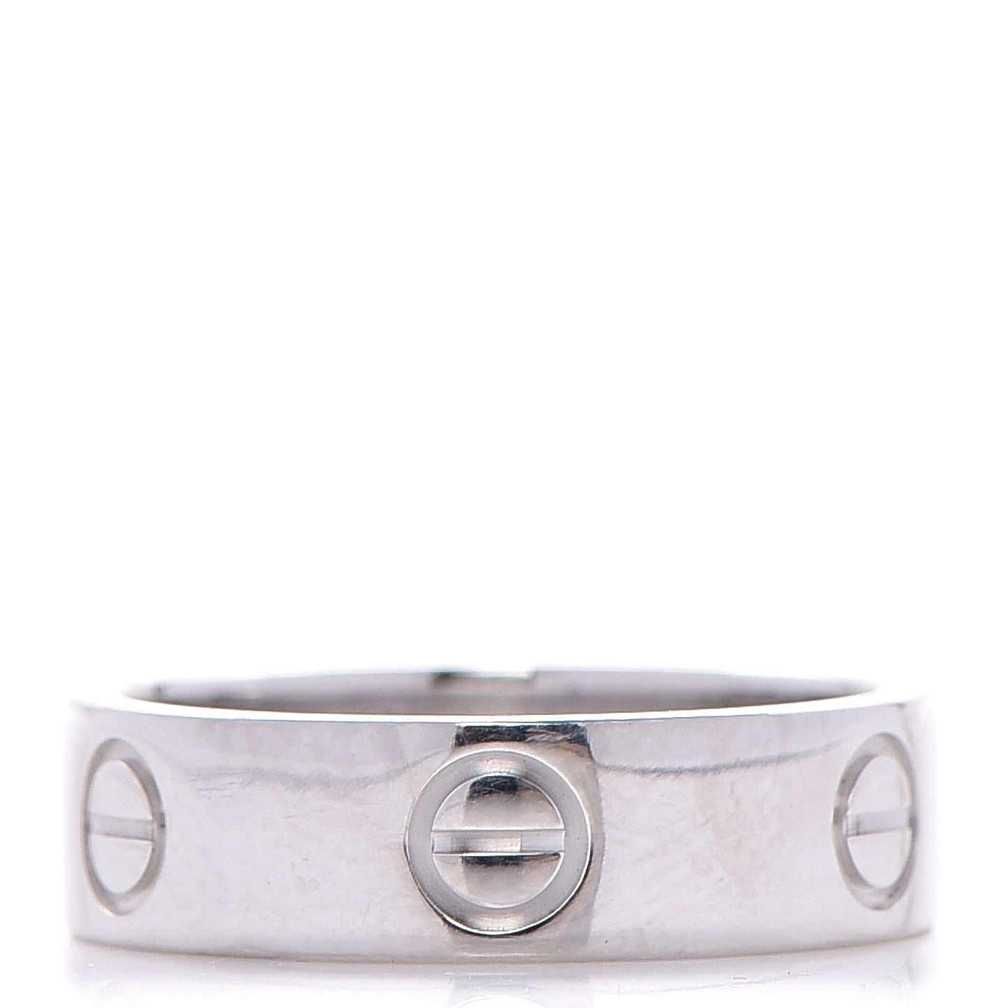 18K White Gold 5.5mm LOVE Ring 53 6.75