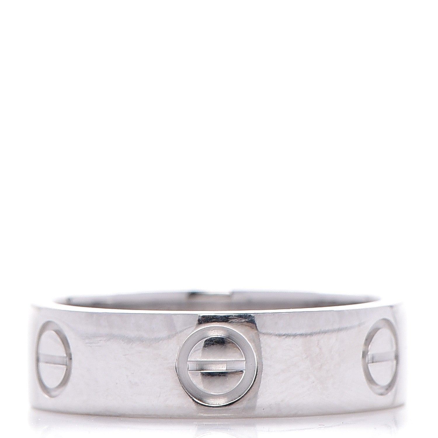 Cartier 18K White Gold 5.5mm LOVE Ring 53 6.75 1 of 4