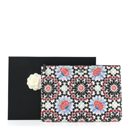 Chanel Glazed Lambskin Quilted Large Paris Dubai Cosmetic Case Multicolor 12 of 12