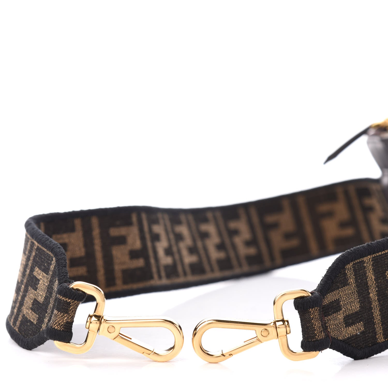 Fendi Fabric Jacquard FF 1974 Cell Pocket Strap You Tobacco Moro Black 9 of 11