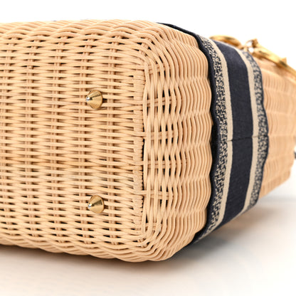 Christian Dior Wicker Oblique Medium Lady Dior Bag Blue 9 of 13
