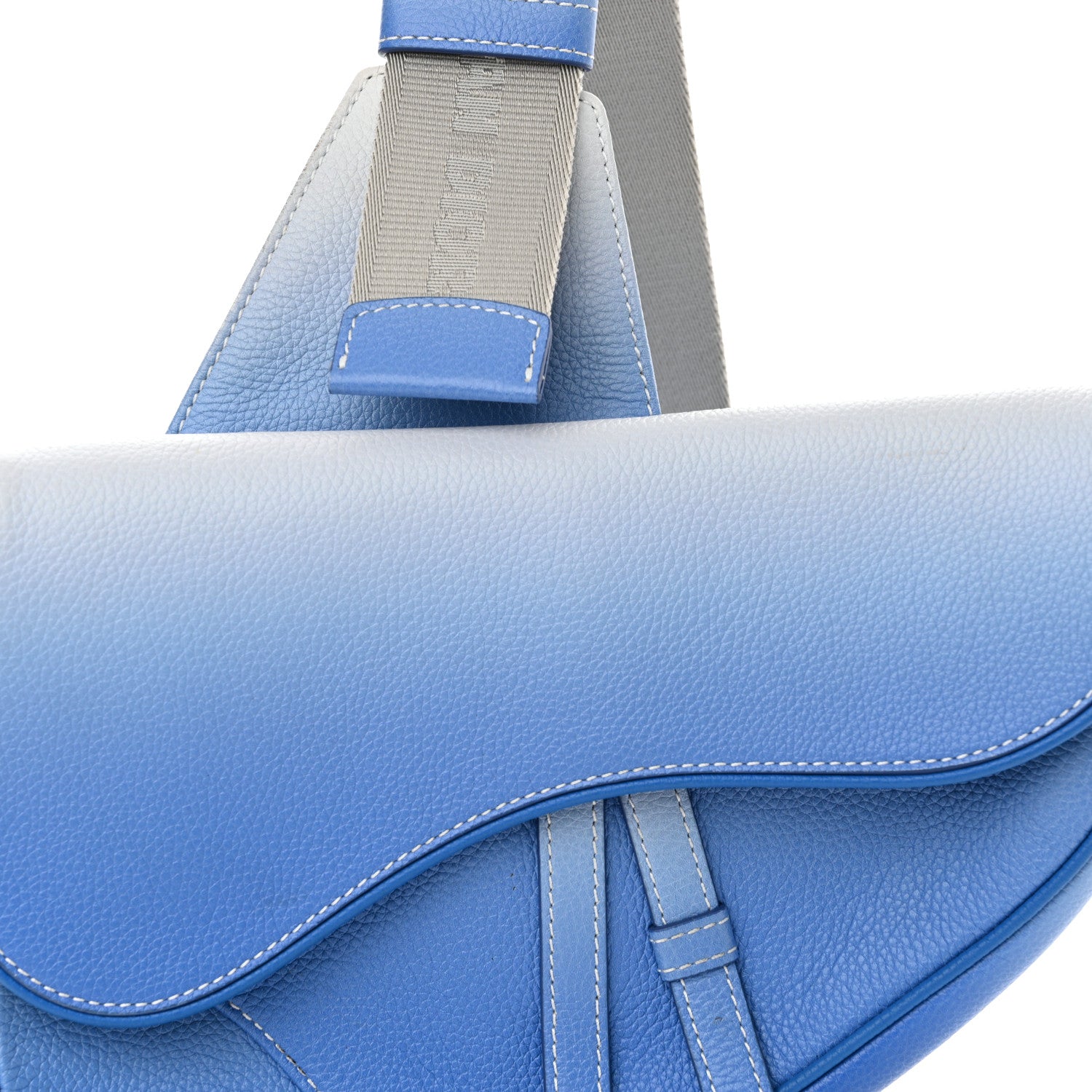Christian Dior X DANIEL ARSHAM Grained Calfskin Gradient Saddle Bag Blue 8 of 10