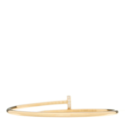 Cartier 18K Yellow Gold Diamond Small Juste Un Clou Bracelet 16 2 of 3