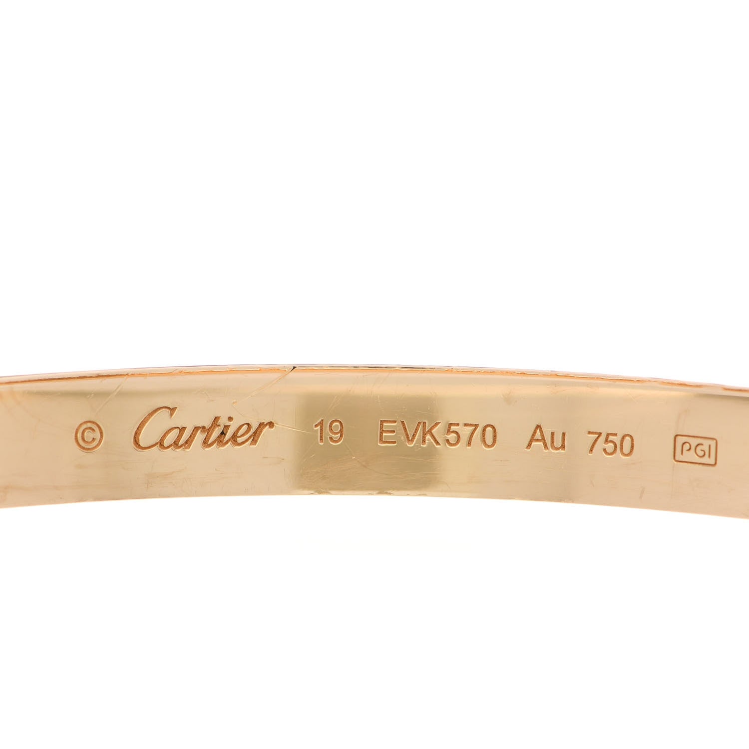 Cartier 18K Yellow Gold LOVE Bracelet 19 3 of 6