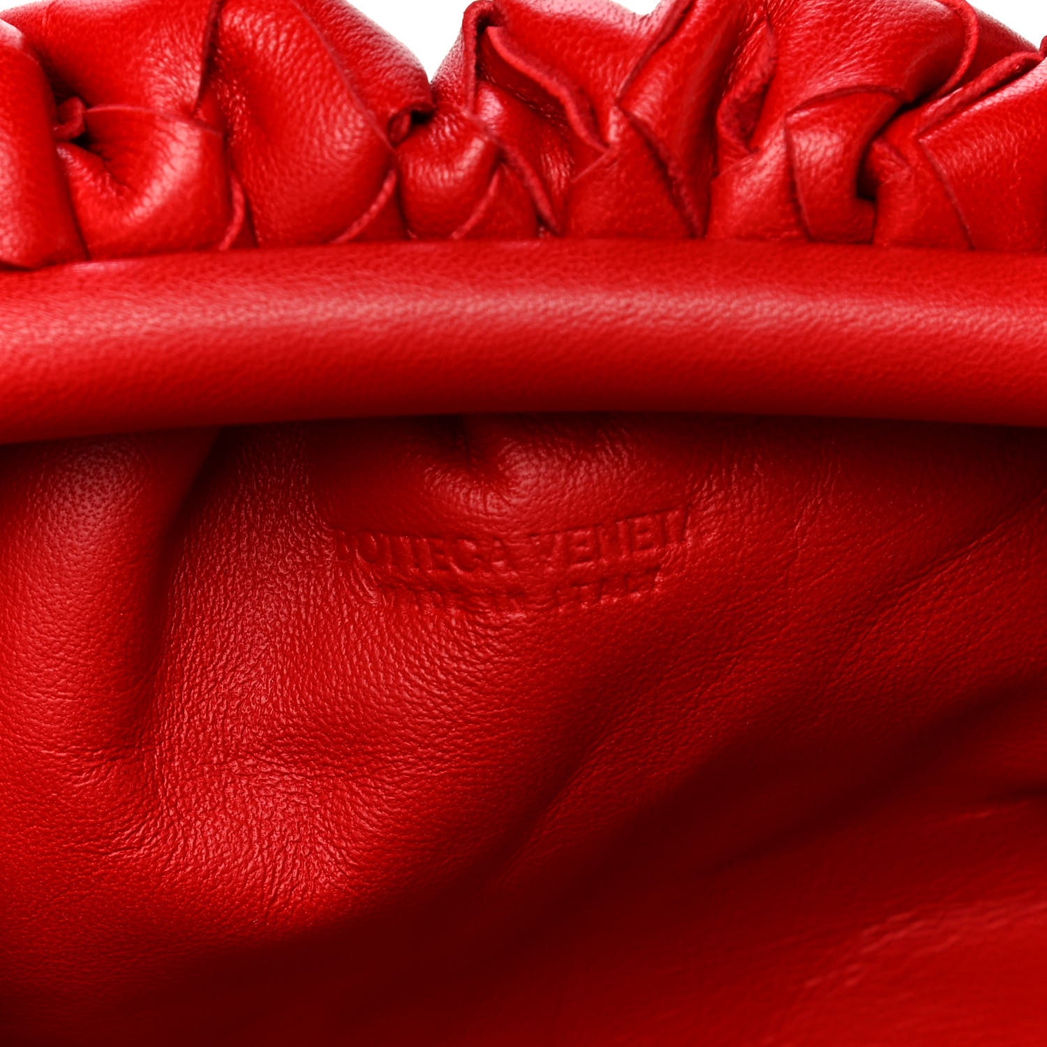 Bottega Veneta Nappa Intrecciato The Mini Pouch Bright Red 6 of 13