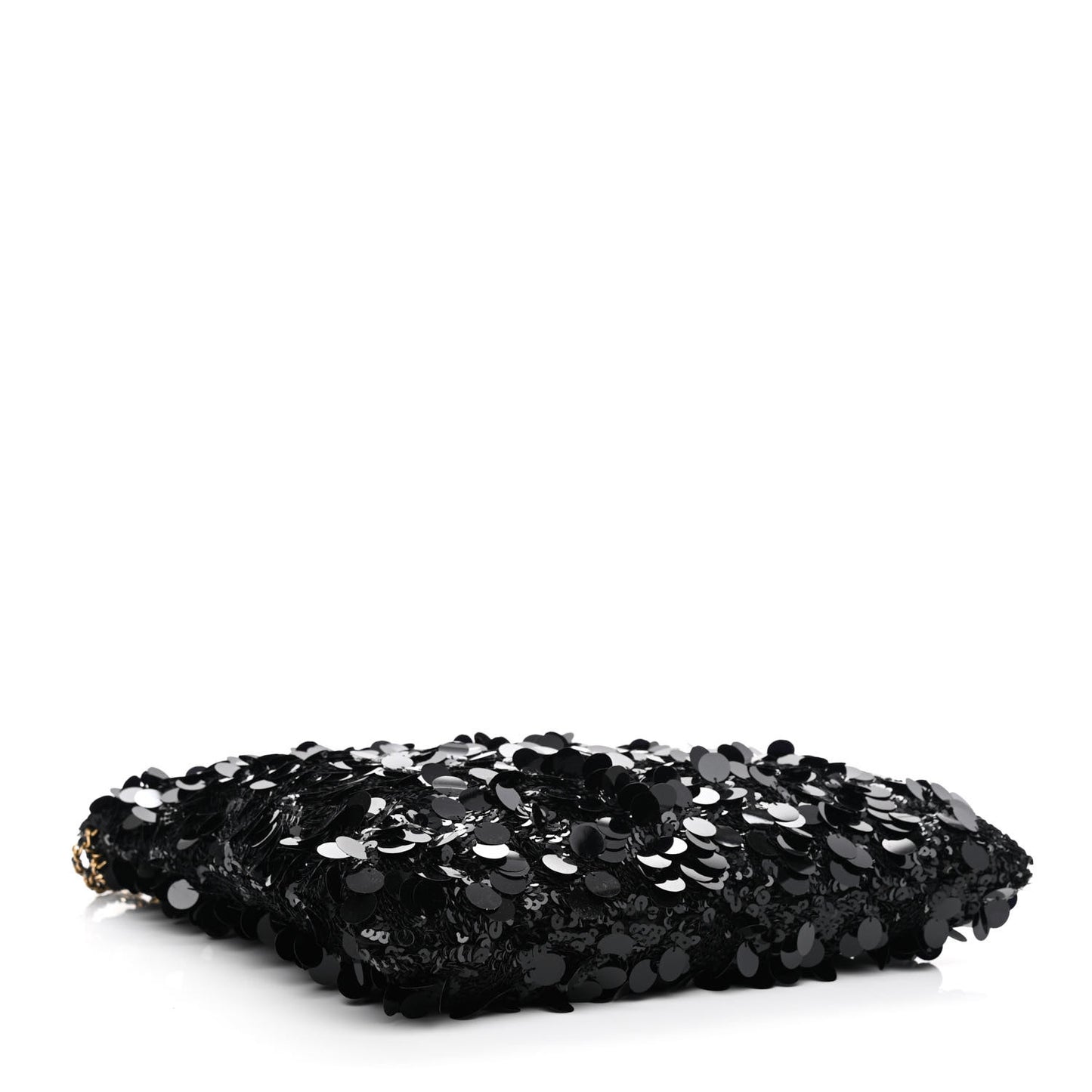 Sequin Shopping Tote Black