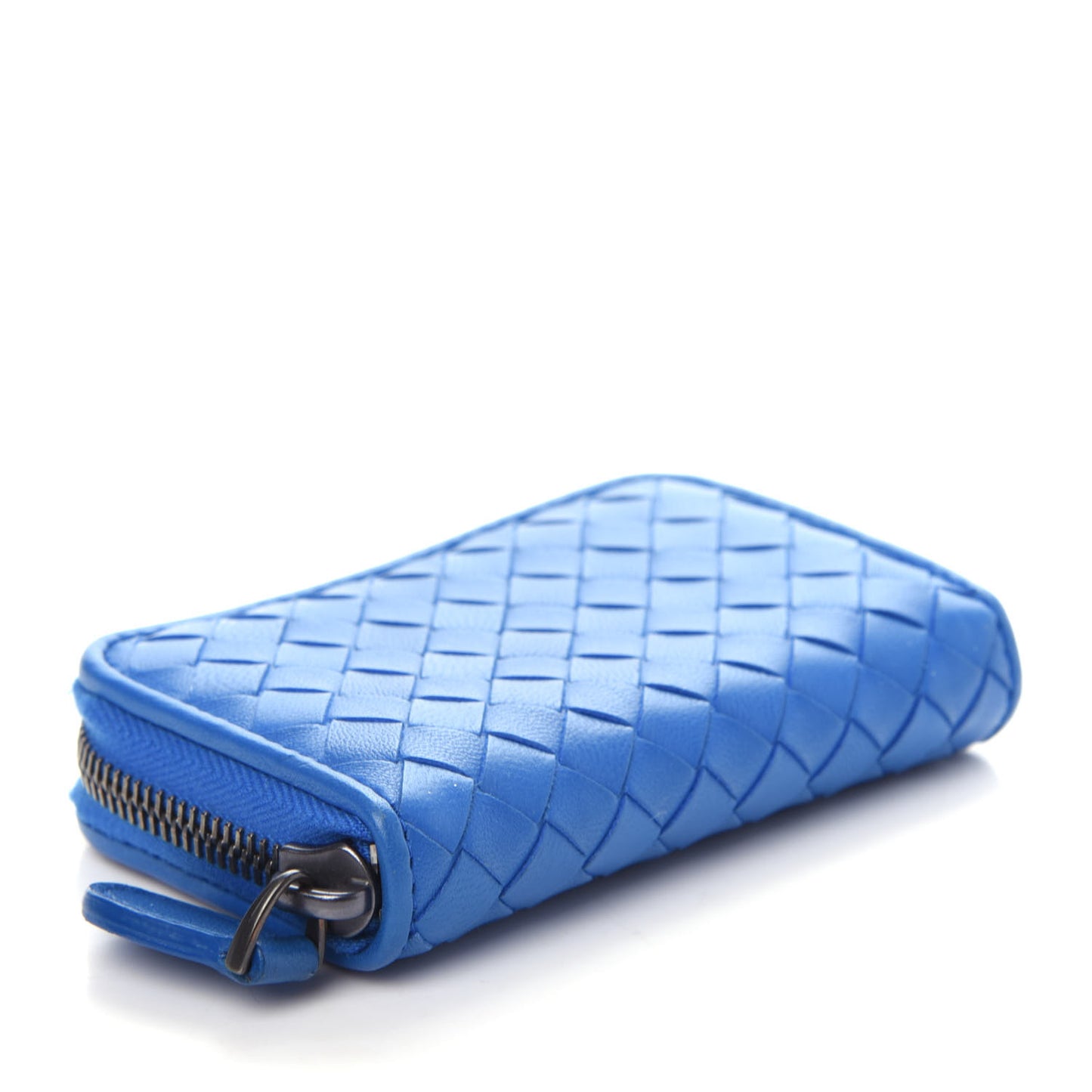 Nappa Intrecciato Zip Around Coin Purse Bleuette