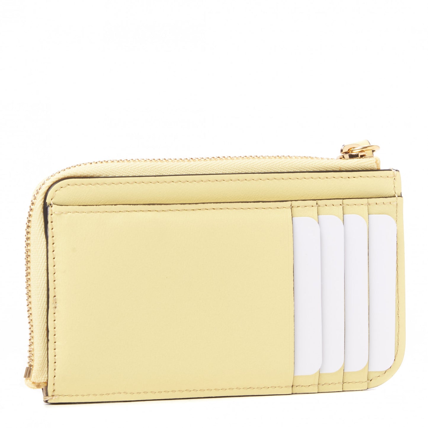 Calfskin Alphabet Purse Wallet Lemonade