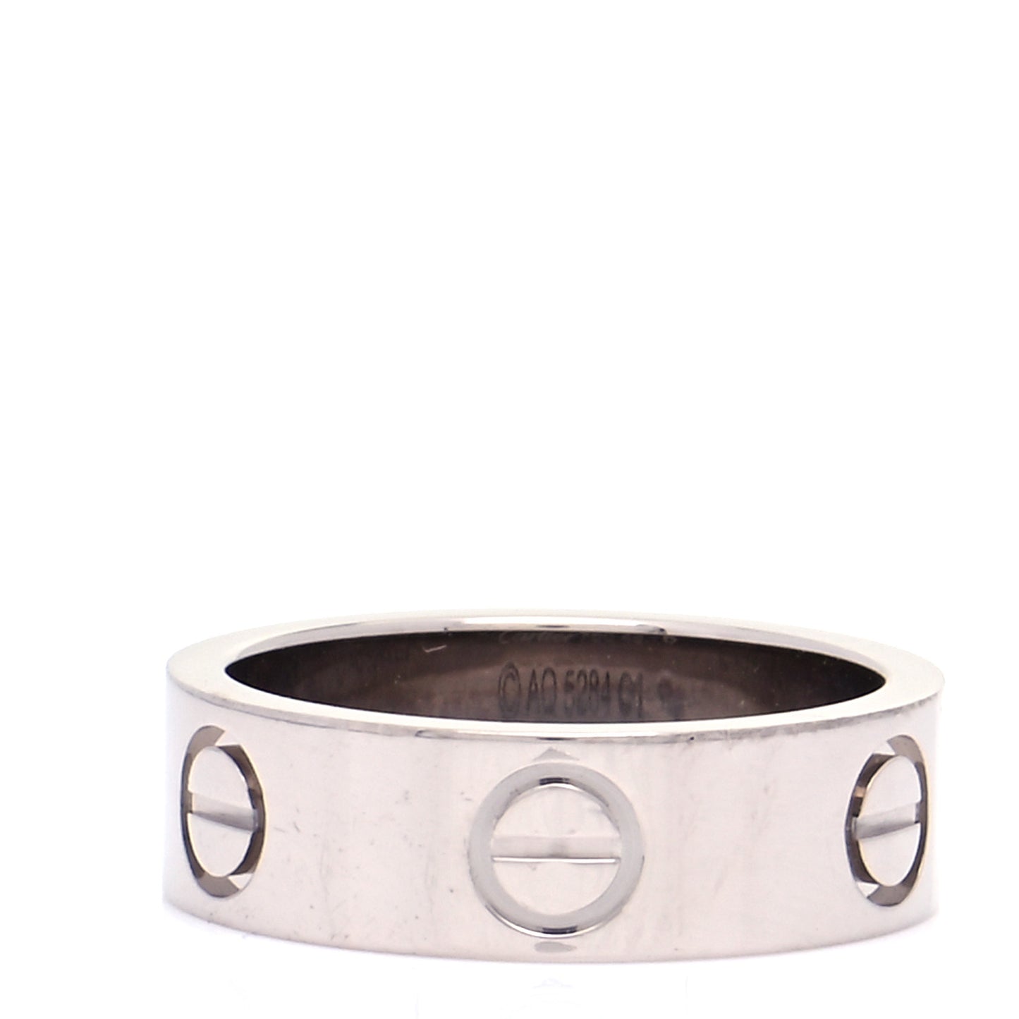 18K White Gold 5.5mm LOVE Ring 48 4.5