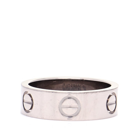 Cartier 18K White Gold 5.5mm LOVE Ring 48 4.5 1 of 7