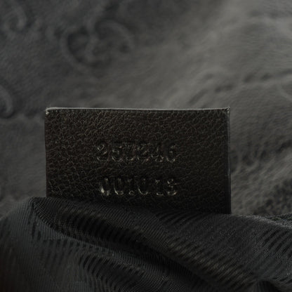 Gucci Guccissima Flat Messenger Bag Black 6 of 7