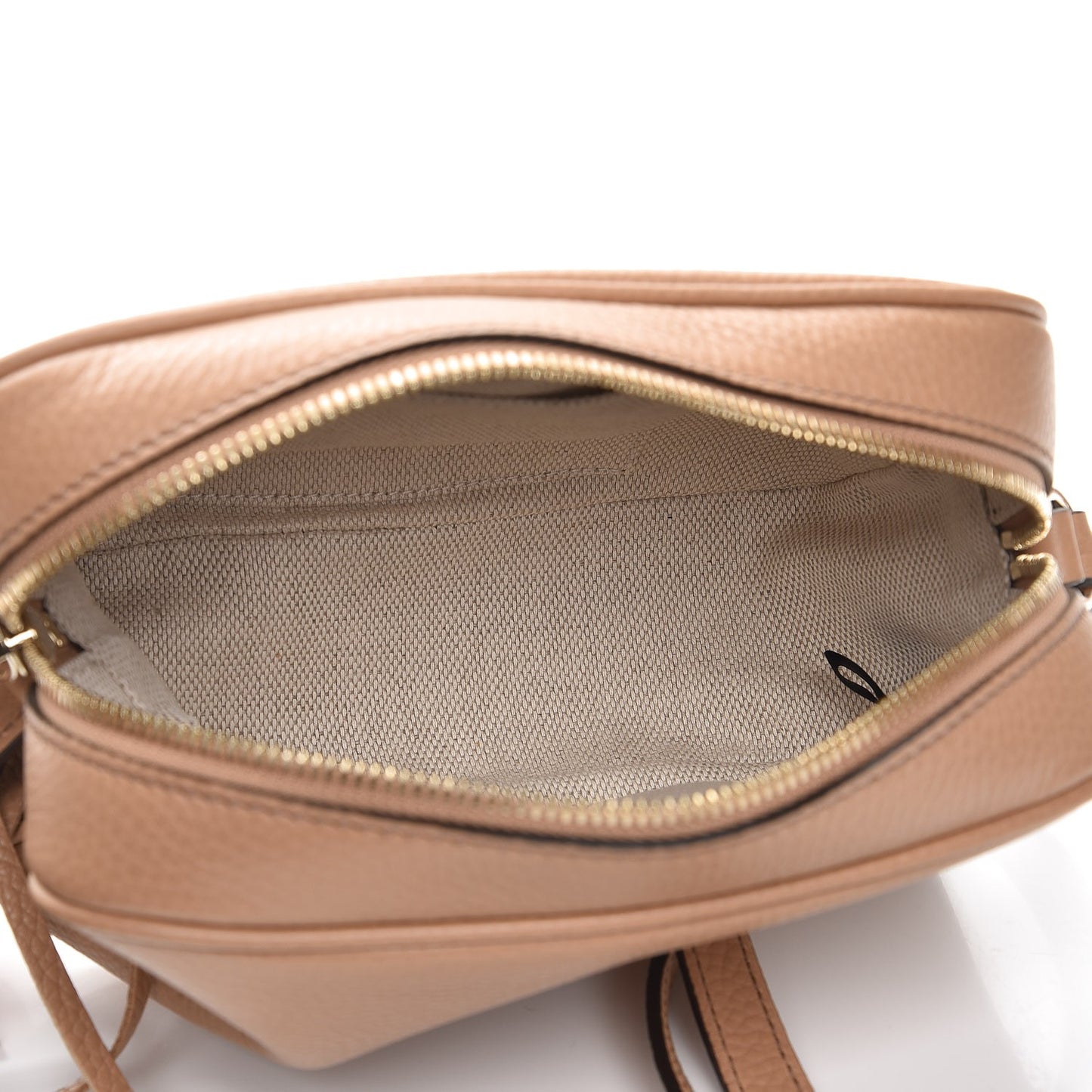 Pebbled Calfskin Small Soho Disco Bag Camelia