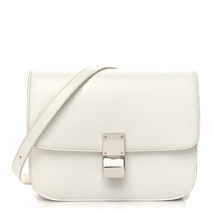 Celine Liege Calfskin Medium Classic Box Flap Bag White 1 of 14