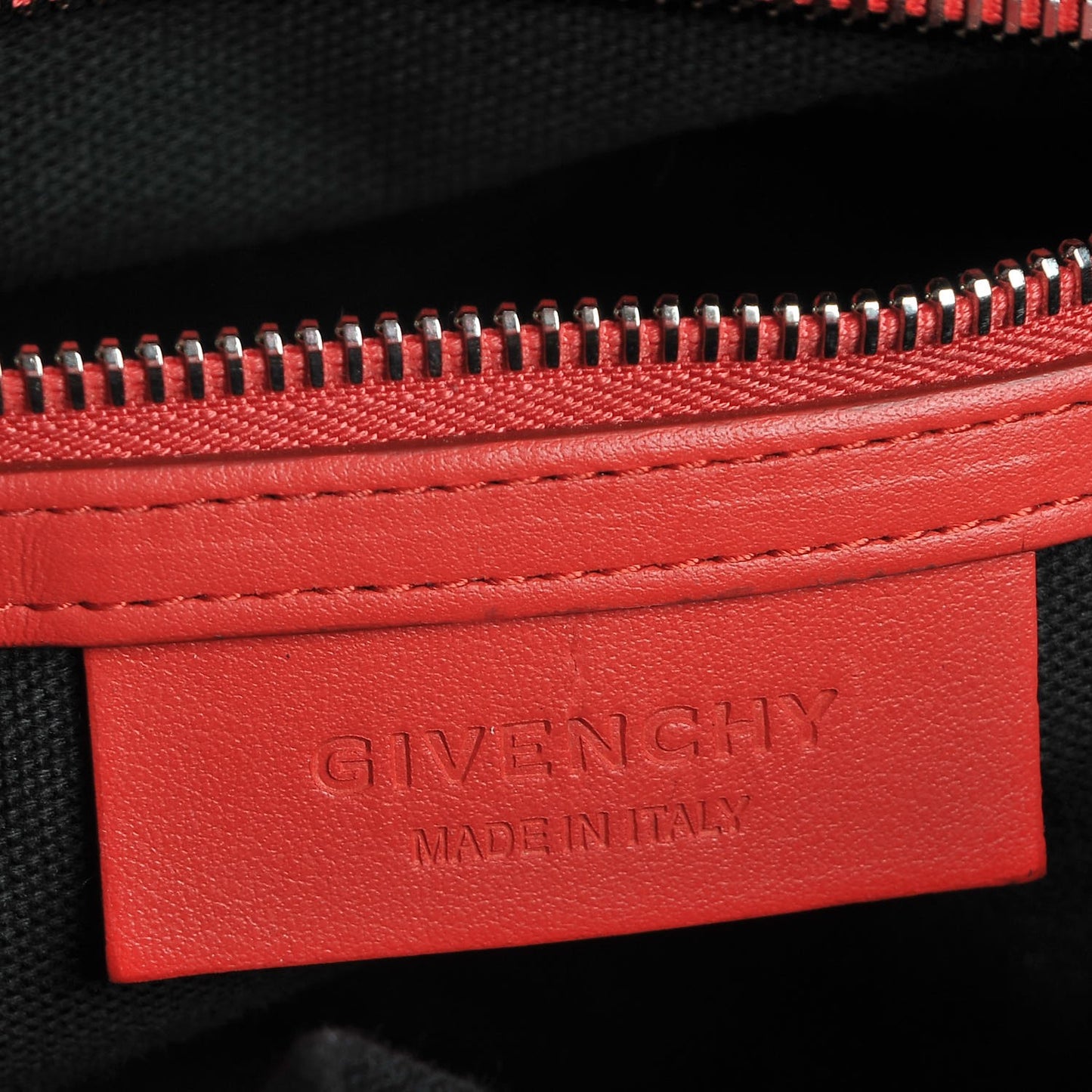 Calfskin Micro Nightingale Logo Strap Red