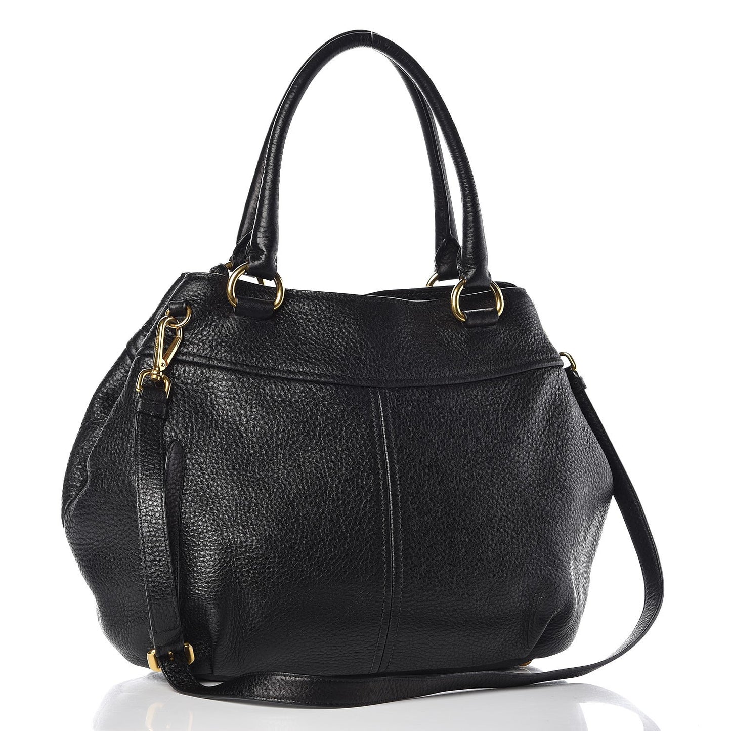 Vitello Daino Shoulder Bag Black