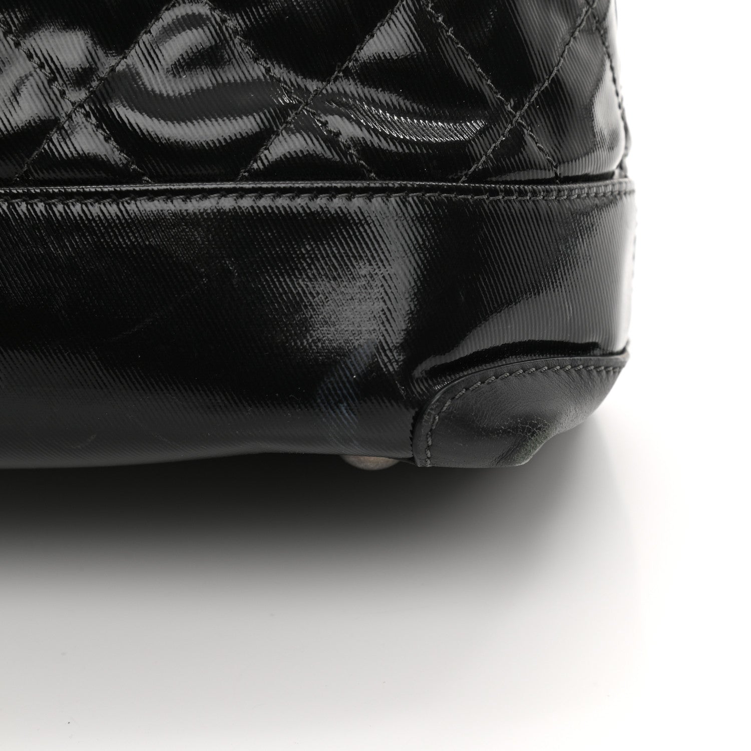 Chanel Calfskin Coated Canvas Quilted Tote Black 13 of 14