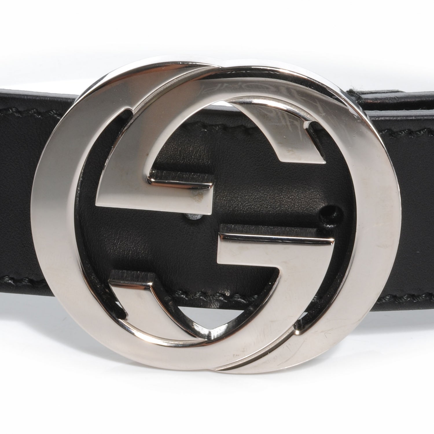 Gucci Leather Interlocking G Belt 90 36 Black 4 of 5