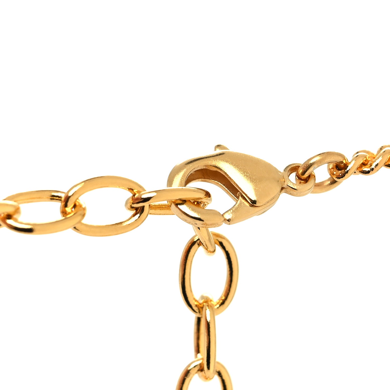 Chanel Crystal Pearl CC Africa Pendant Necklace Gold White 4 of 5