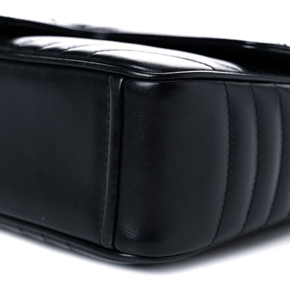 Prada Soft Calfskin Impunture Diagramme Large Chain Flap Shoulder Bag Black 8 of 12