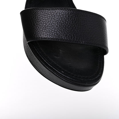 Louis Vuitton Grained Calfskin Horizon Platform Sandals 39 Black 13 of 13