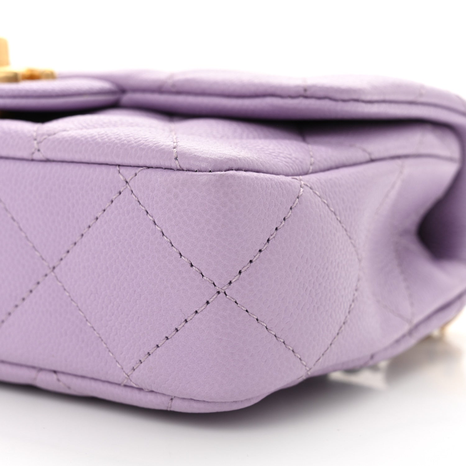 Chanel Caviar Quilted Mini Rectangular Sweetheart Flap Light Purple 10 of 10