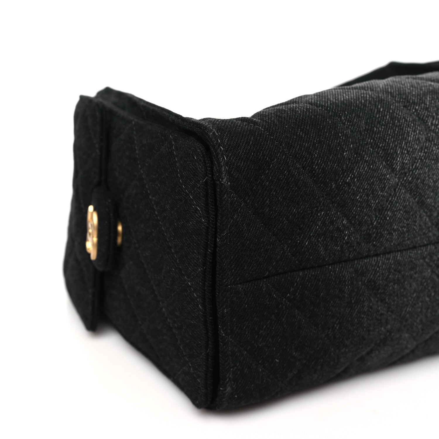 Chanel Denim Quilted Small Chanel 25 Handbag Black 9 of 11