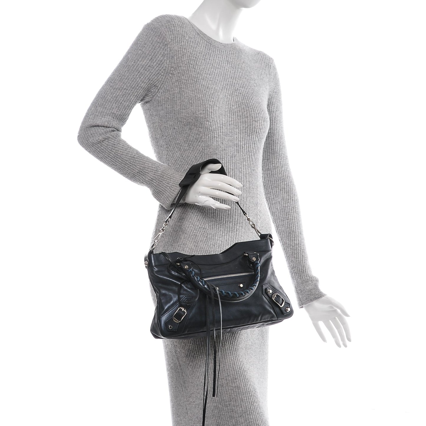 Iridescent Calfskin Classic Hardware First Bleu Mineral