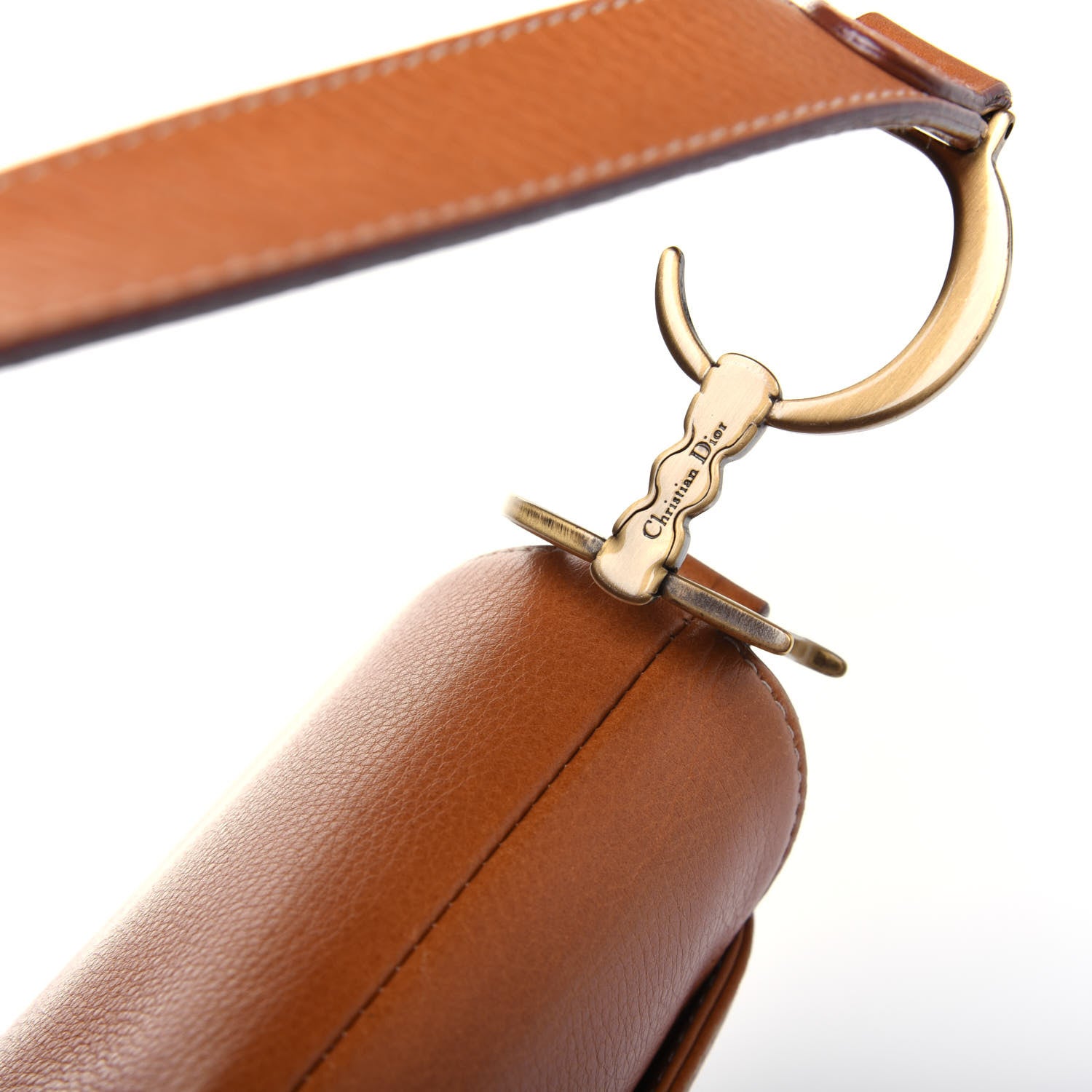 Christian Dior Calfskin Saddle Bag Tan 24 of 27