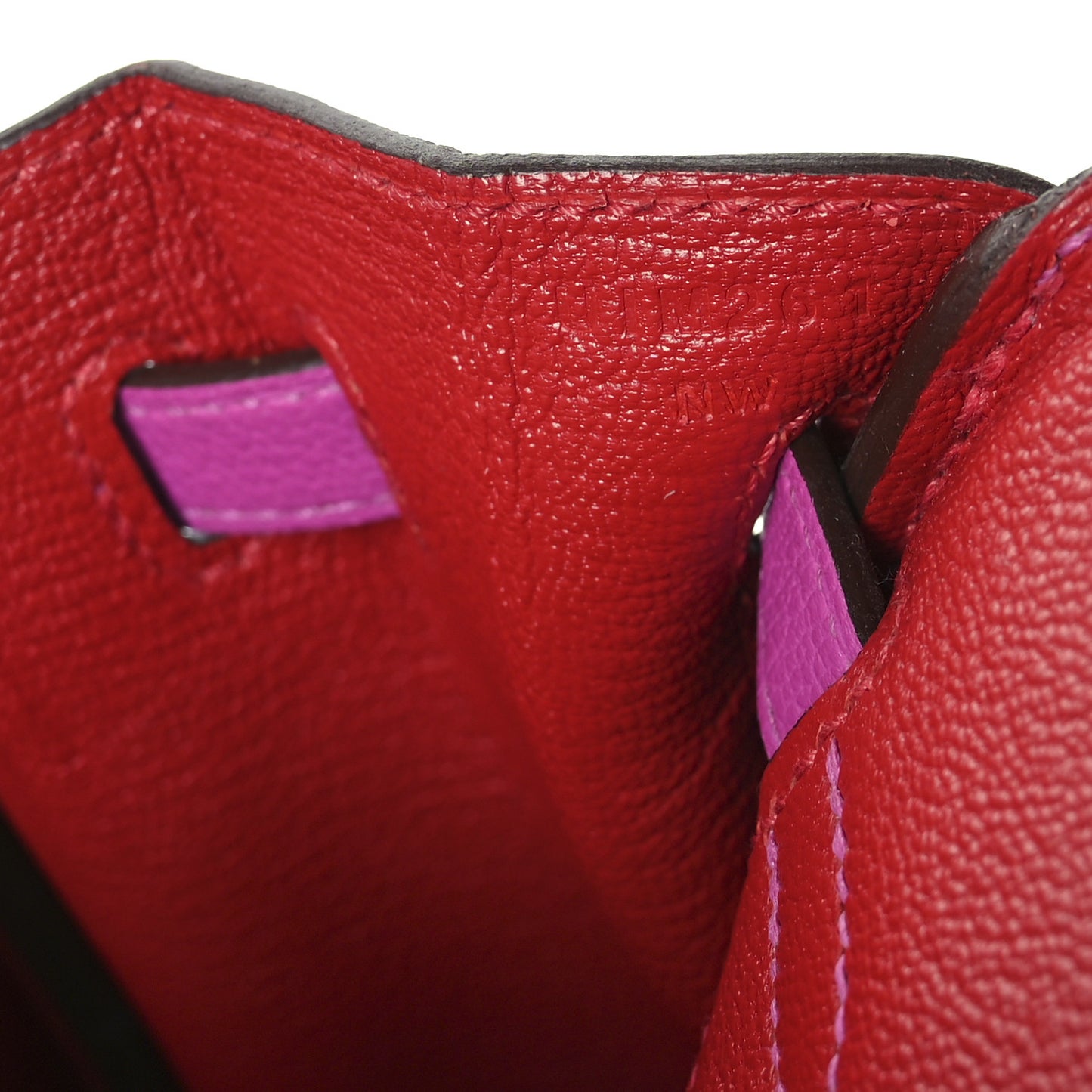 Taurillon Novillo Verso Birkin 25 Magnolia Rouge Casaque