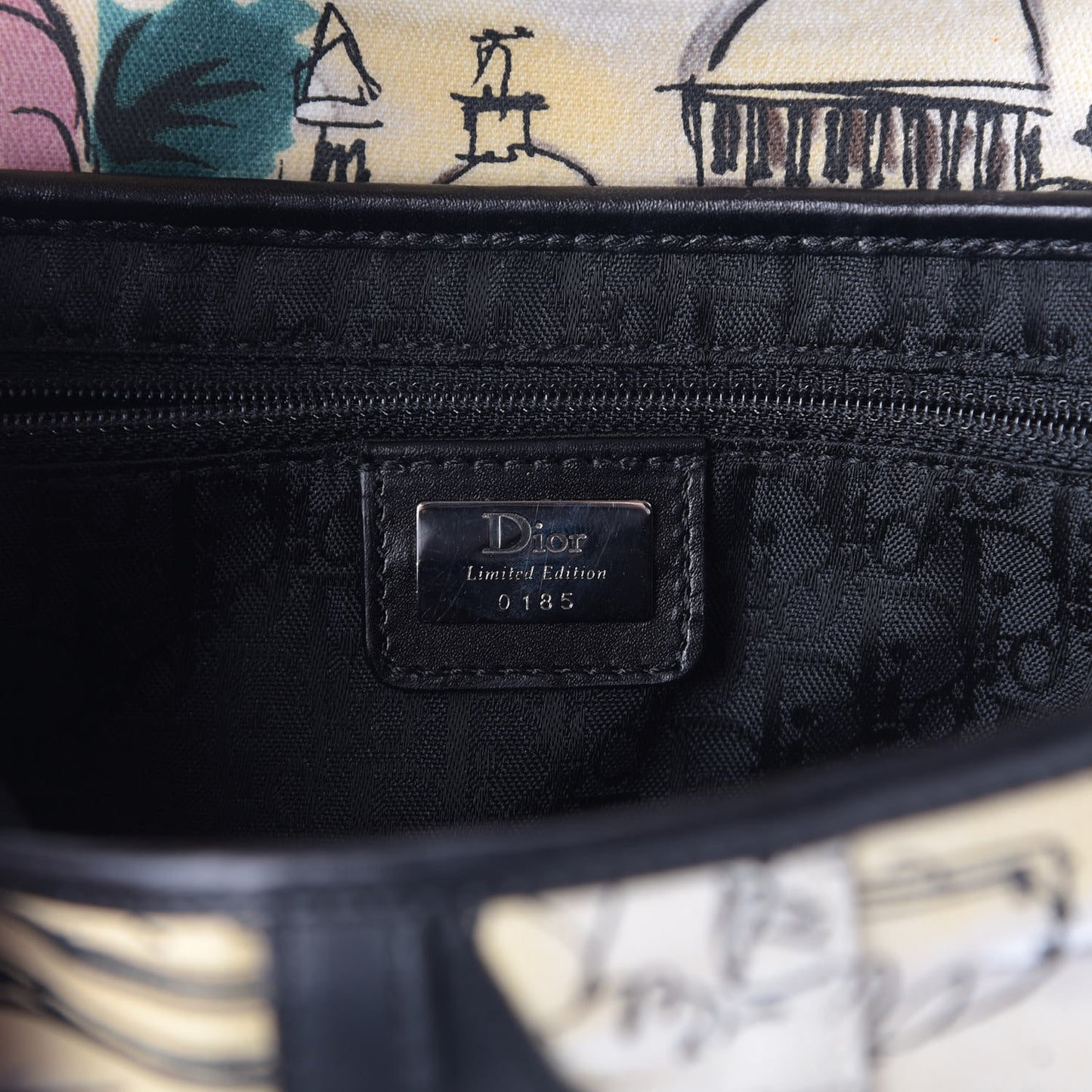 Canvas Paris 50s Saddle Bag Multicolor