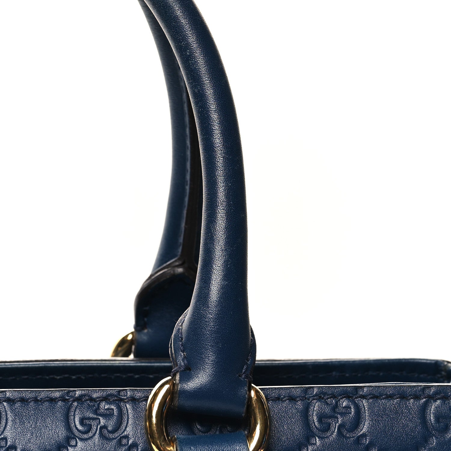 Gucci Soft Guccissima Signature Top Handle Tote Bag Blue Agata 11 of 12