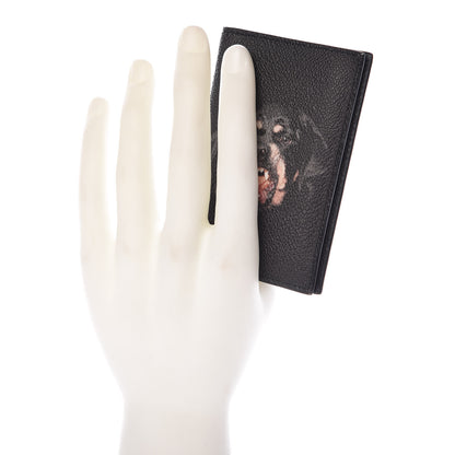 Givenchy Textured Coated Canvas Rottweiler Print Card Holder Black 2 of 10