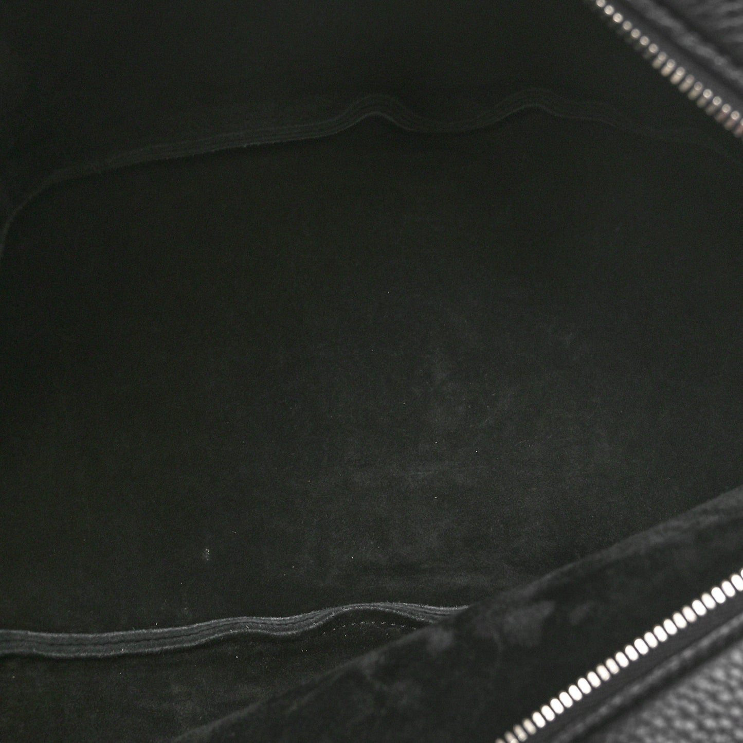 Grained Calfskin Large Slouchy Banana Bag Black