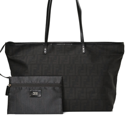 Fendi Nylon Zucca Medium Roll Tote Tobacco 10 of 22