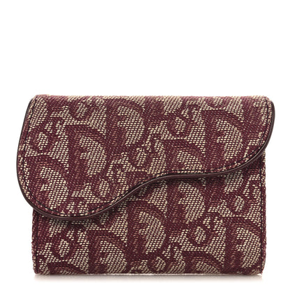 Christian Dior Monogram Compact Saddle Wallet Bordeaux 1 of 9