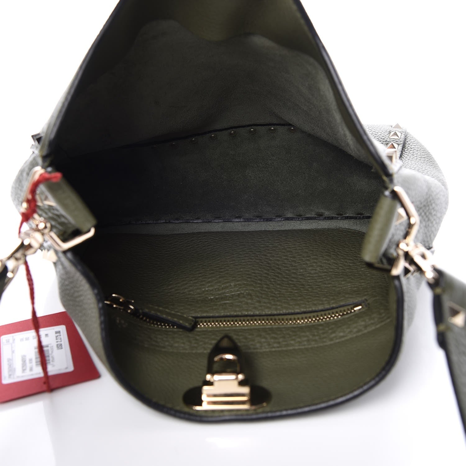 Valentino Garavani Pebbled Calfskin Small Rockstud Flip-Lock Messenger Bag Oasis 5 of 8