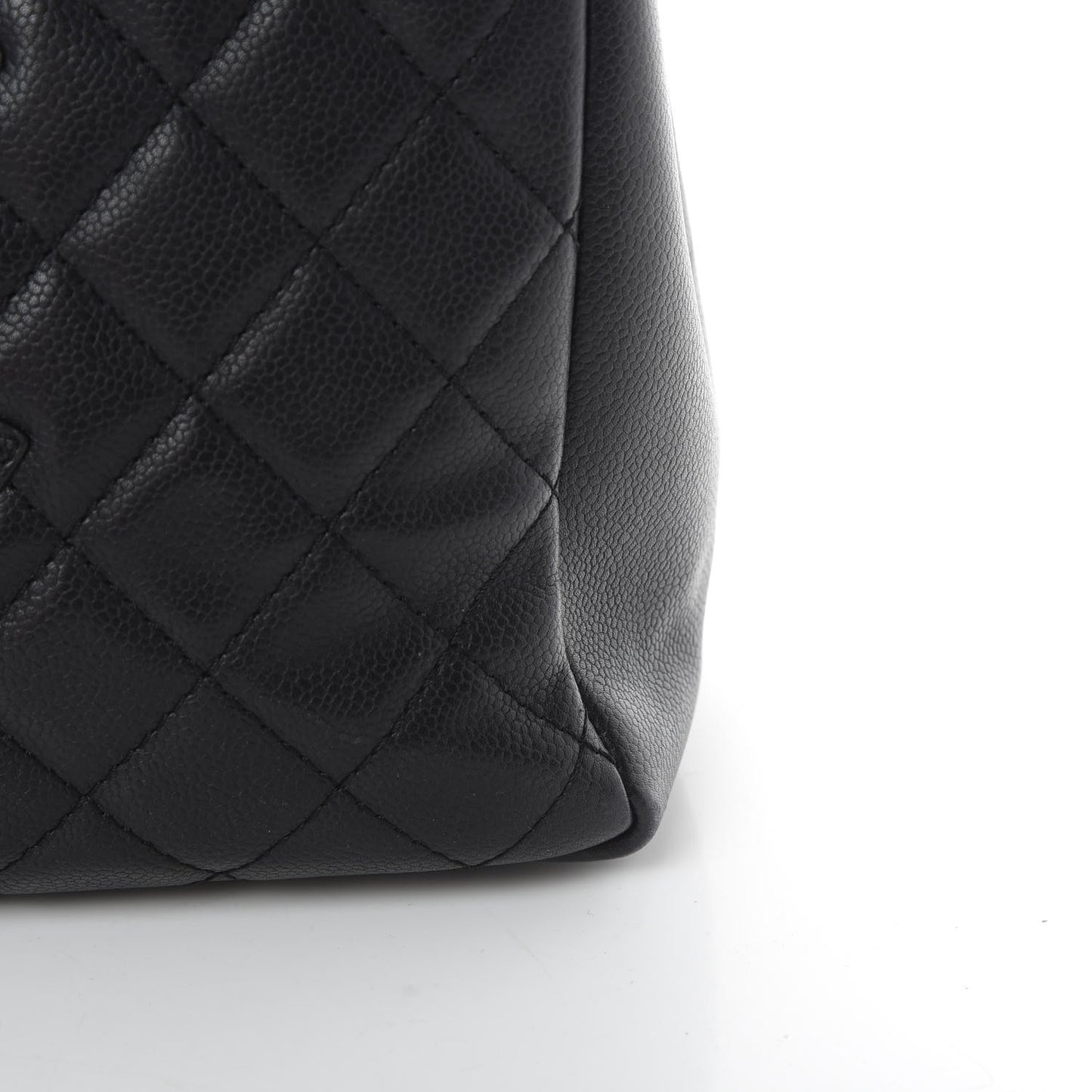 Caviar Quilted Grand Shopping Tote GST Black