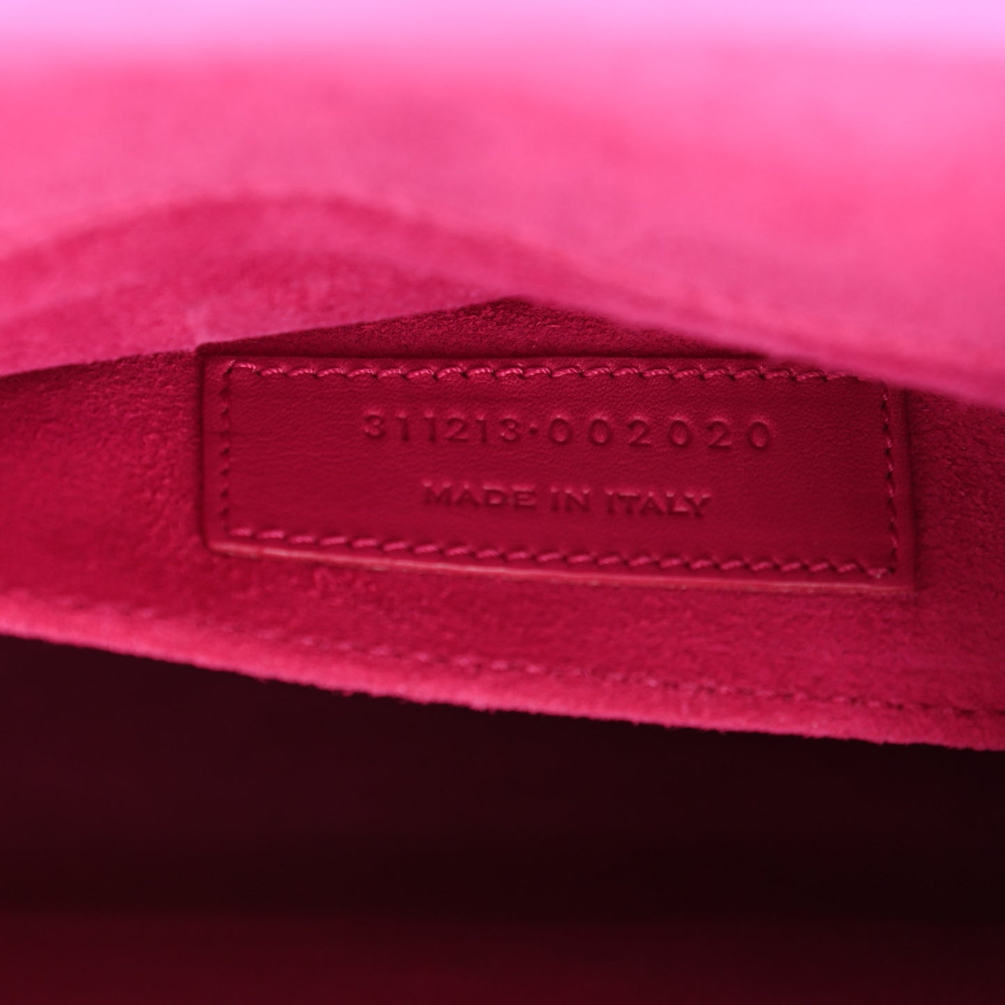 Calfskin Classic Y Ligne Clutch Fuchsia