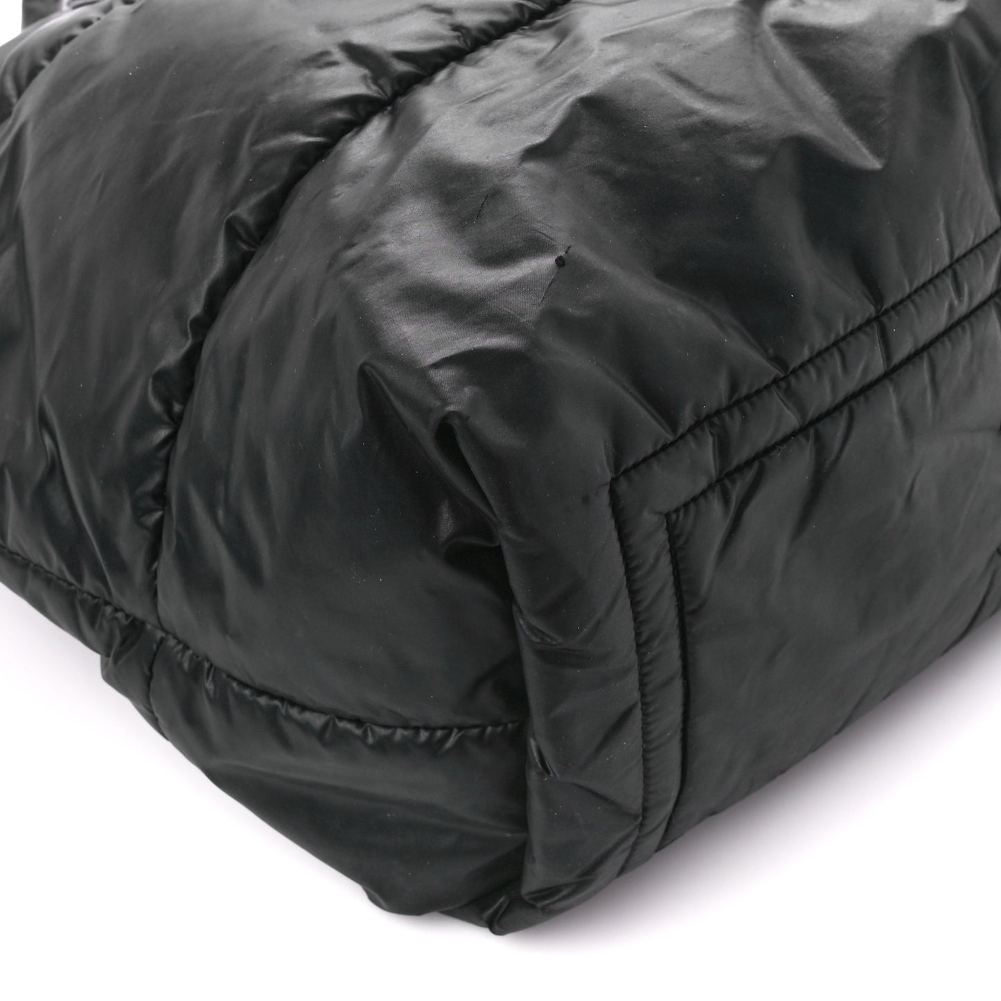 Lambskin Quilted Medium Coco Cocoon Reversible Tote Black