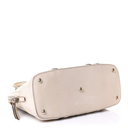 Gucci Calfskin Flora Infinity Small Nice Top Handle Dome Bag White 3 of 14