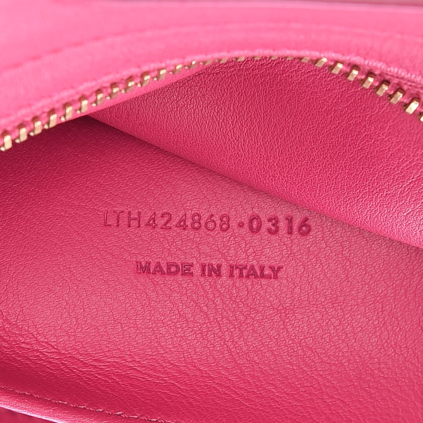 Calfskin Monogram Baby Cabas Fuchsia