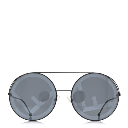 Fendi Metal F is Fendi Printed Run Away Round Frame Sunglasses FF 0285/S Black 2 of 7