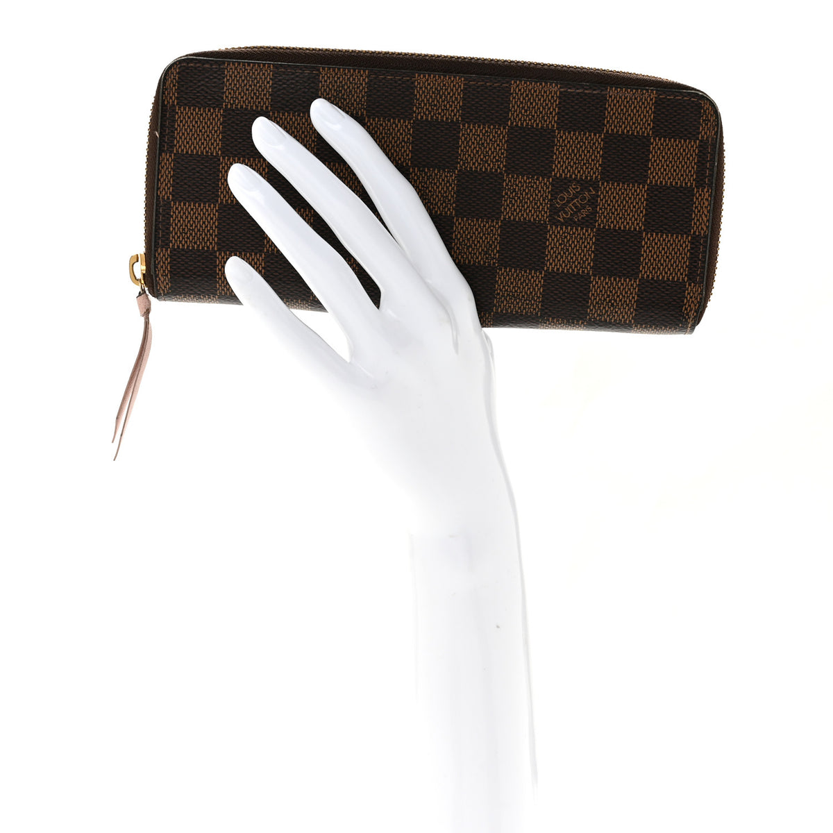 Damier Ebene Clemence Wallet Rose Ballerine