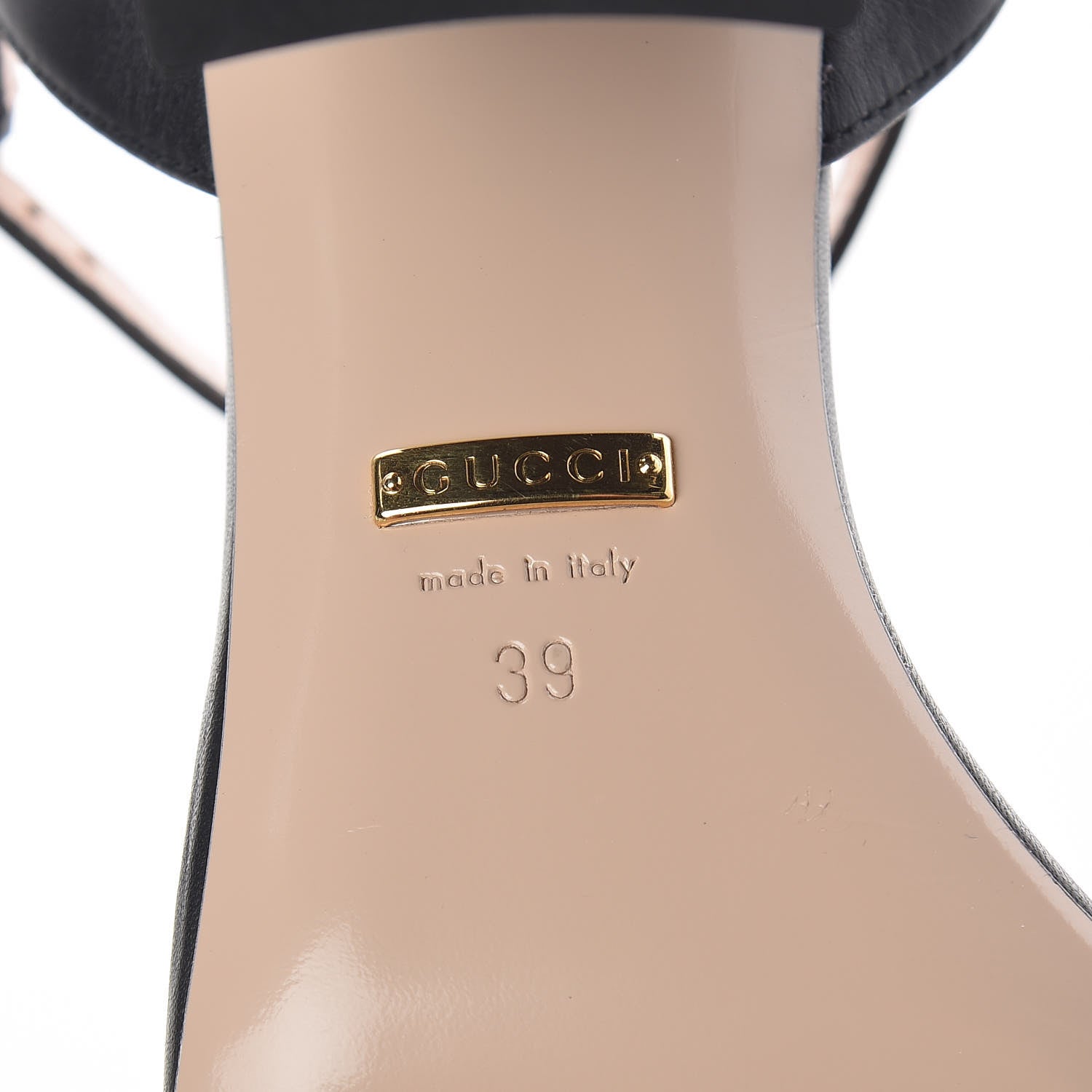 Gucci Lifford Calfskin GG Marmont Ankle Wrap 75mm Sandals 39 Black 7 of 9