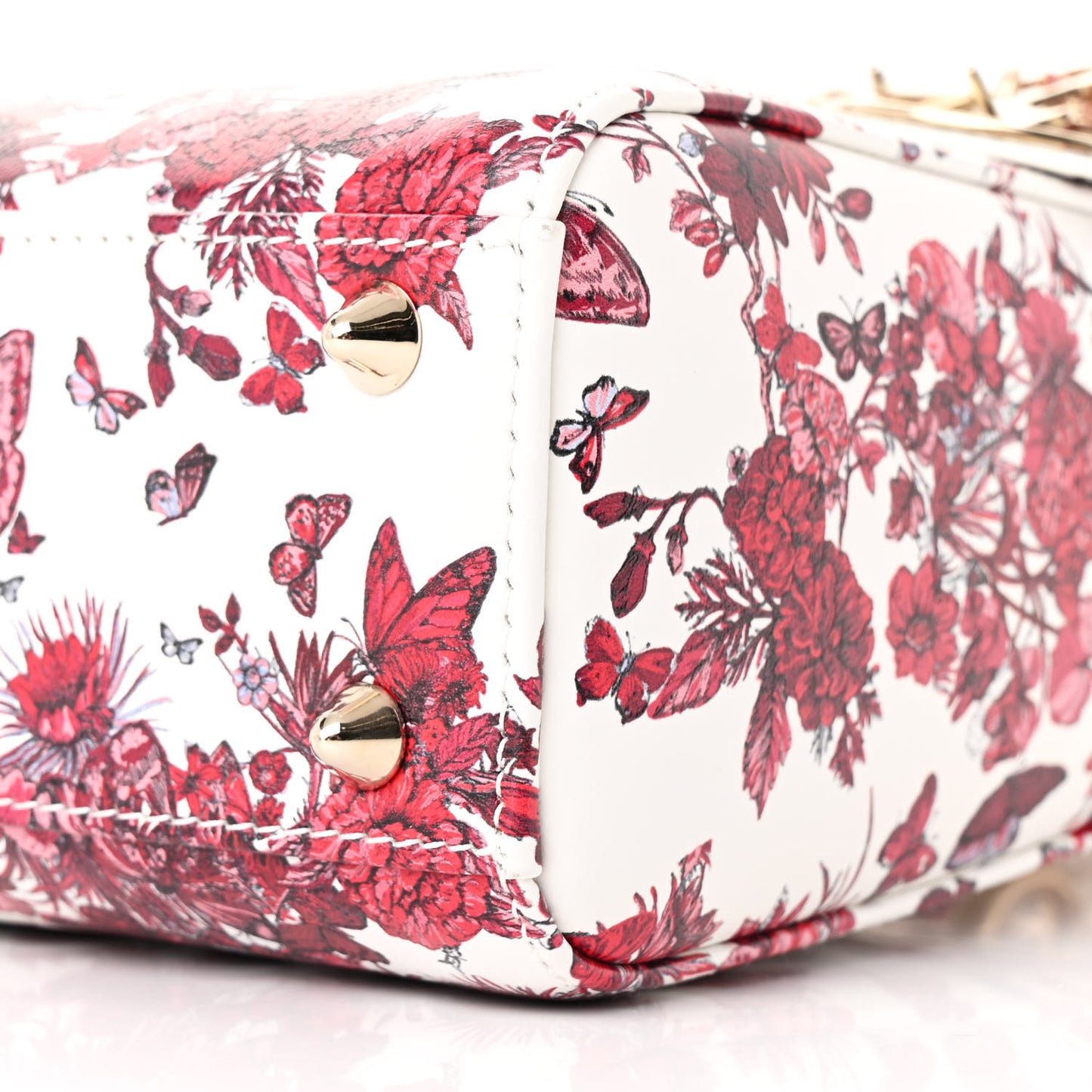 Calfskin Le Coeur Des Papillons Small My ABCDior Lady Dior White Multicolor