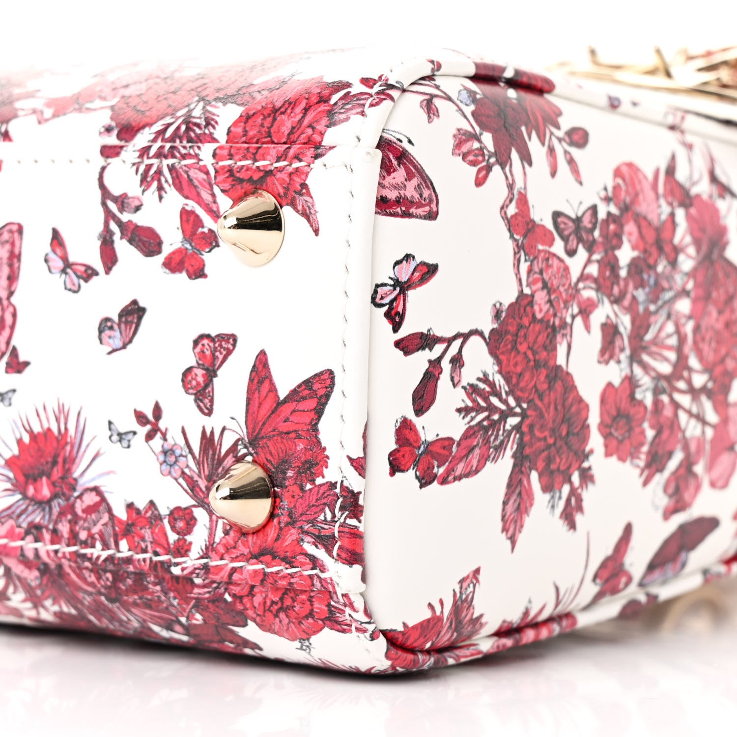 Christian Dior Calfskin Le Coeur Des Papillons Small My ABCDior Lady Dior White Multicolor 10 of 10
