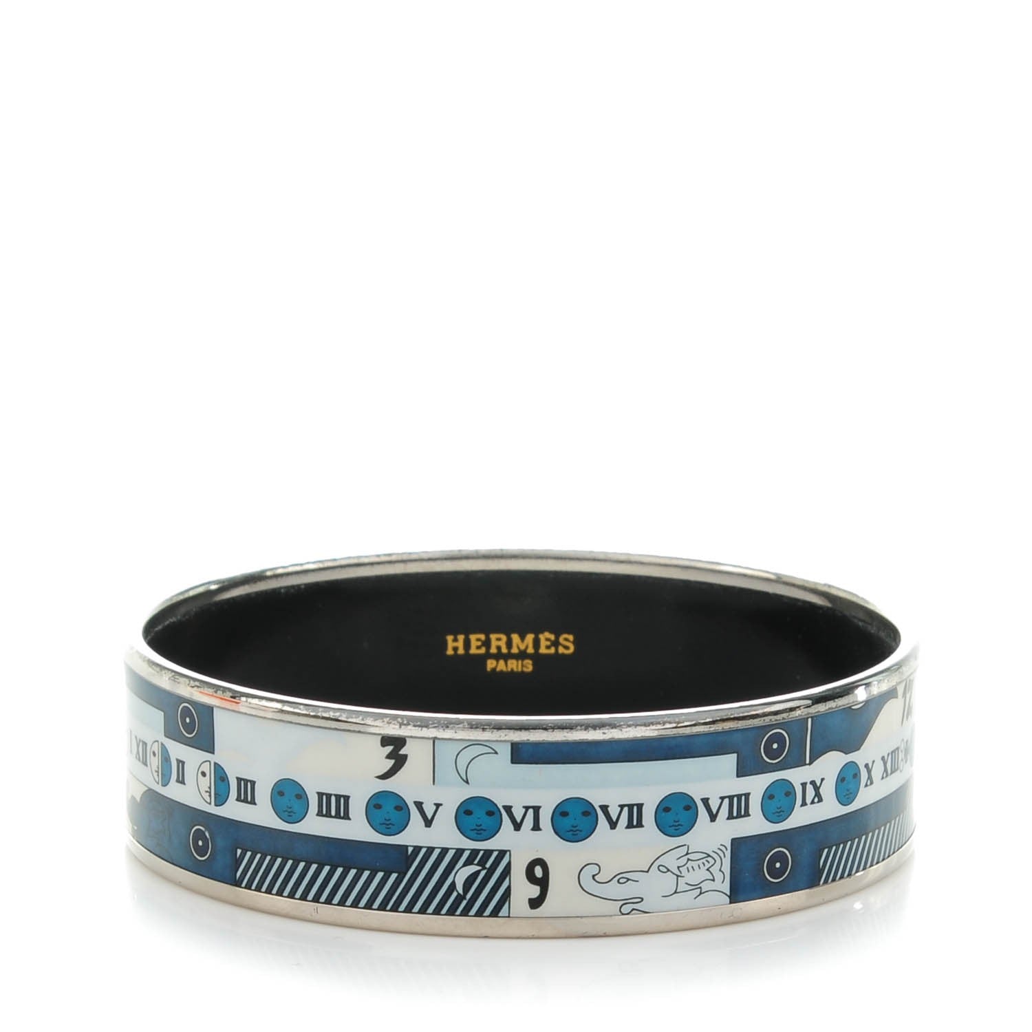 Hermes Enamel Printed Wide Astrologie Bracelet 70 1 of 5