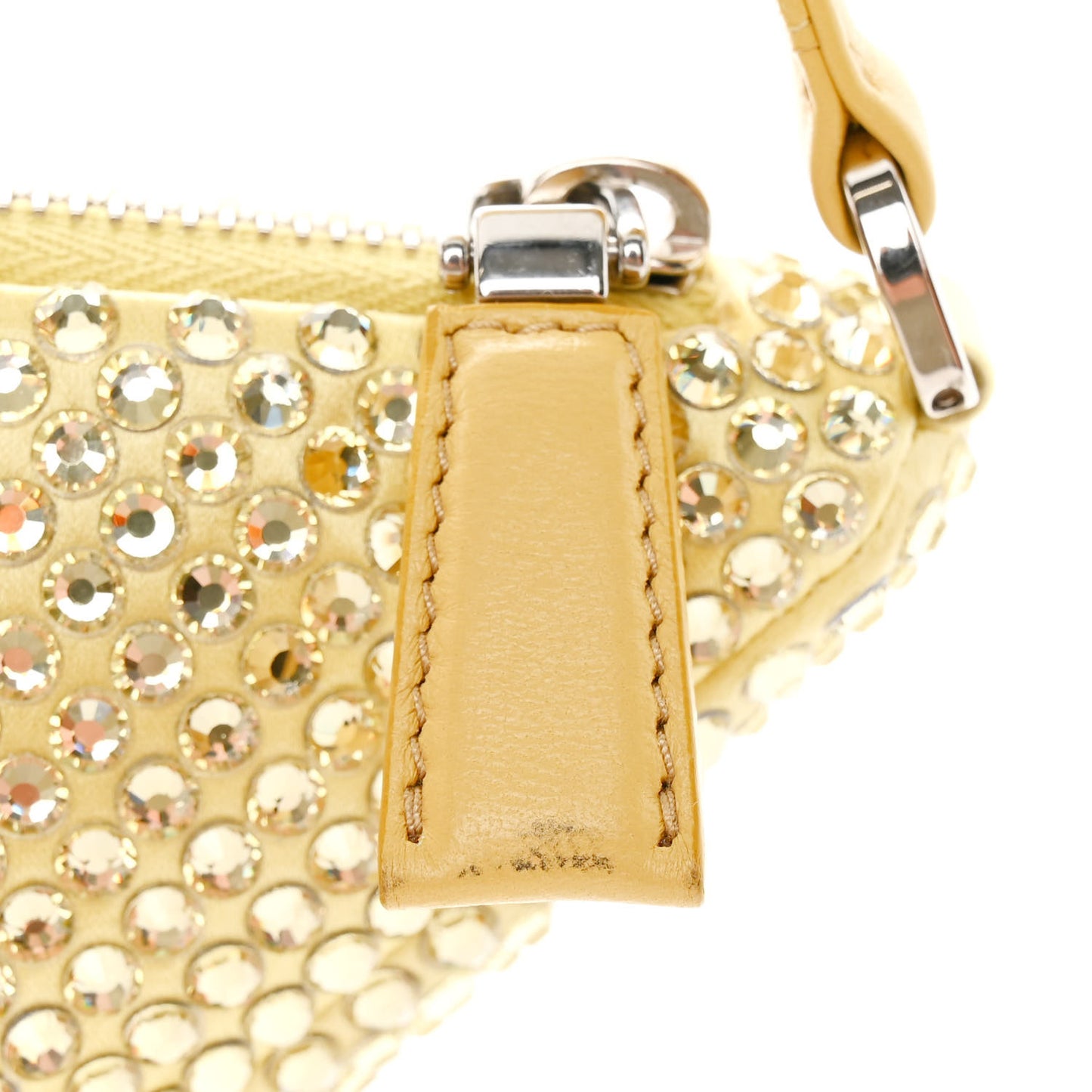 Satin Crystal Triangle Pouch Ananas